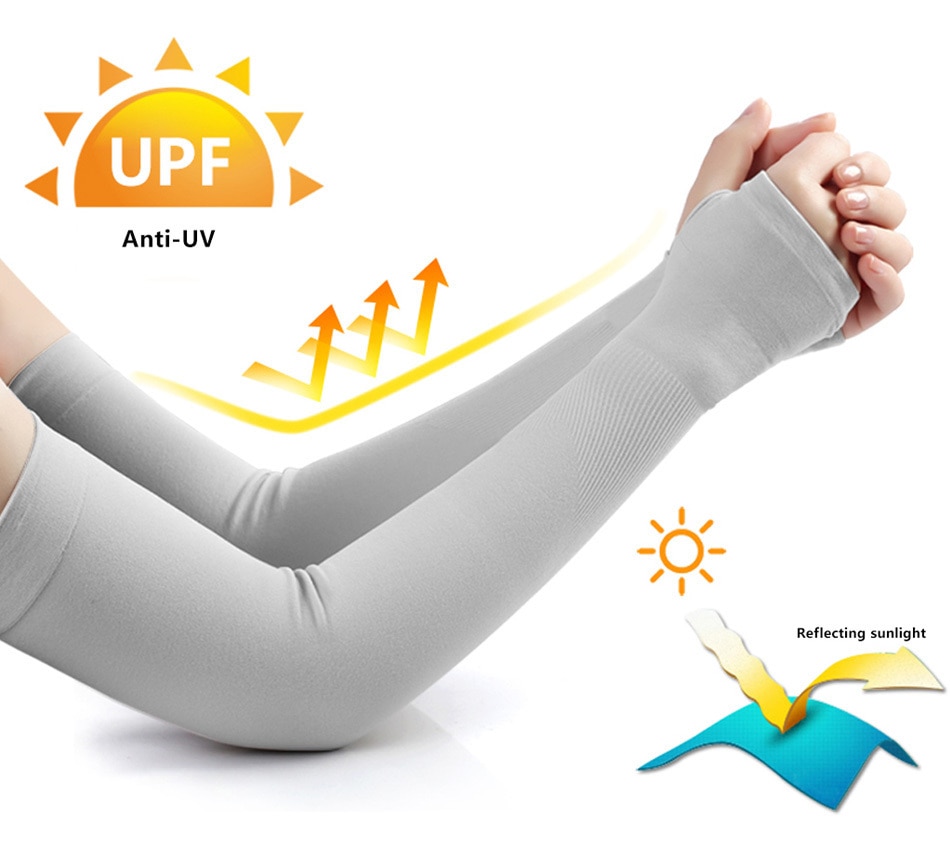 1 Pair Compression Sports Arm Sleeve Basketball Cycling Arm Warmer Summer Running Tennis UV Protection Volleyball Bands - Images 9