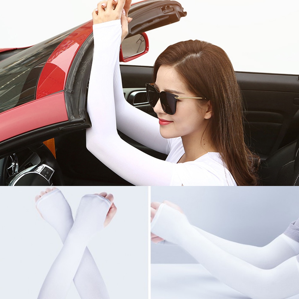 1 Pair Compression Sports Arm Sleeve Basketball Cycling Arm Warmer Summer Running Tennis UV Protection Volleyball Bands