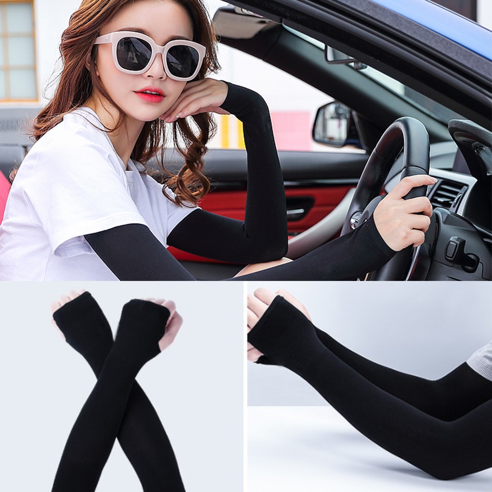 1 Pair Compression Sports Arm Sleeve Basketball Cycling Arm Warmer Summer Running Tennis UV Protection Volleyball Bands - Images 2