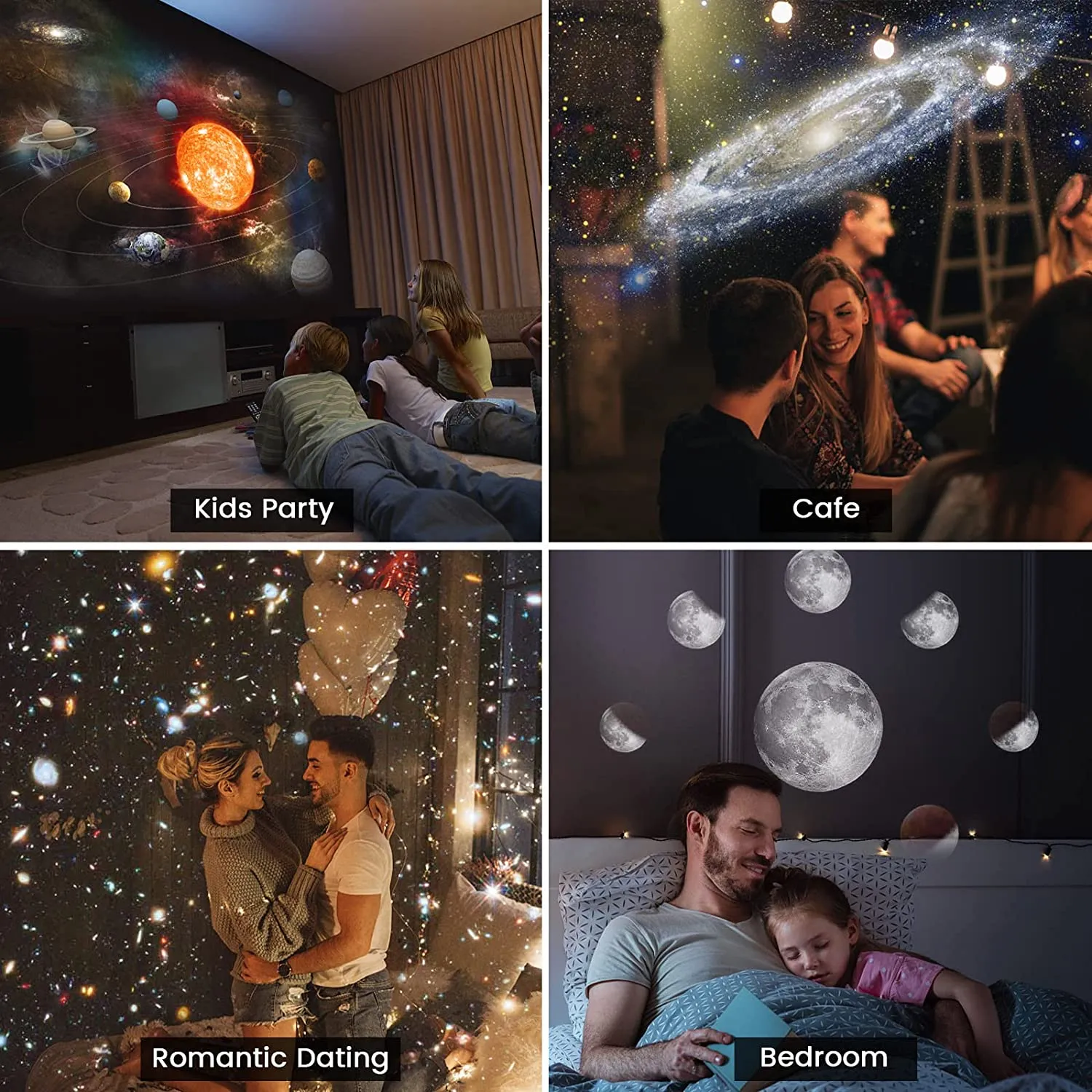 12 IN 1 Galaxy Star Projector LED Night Light Planetarium Starry Sky Projector Lamp for Bedroom Ceiling Room Decor Kids Gifts