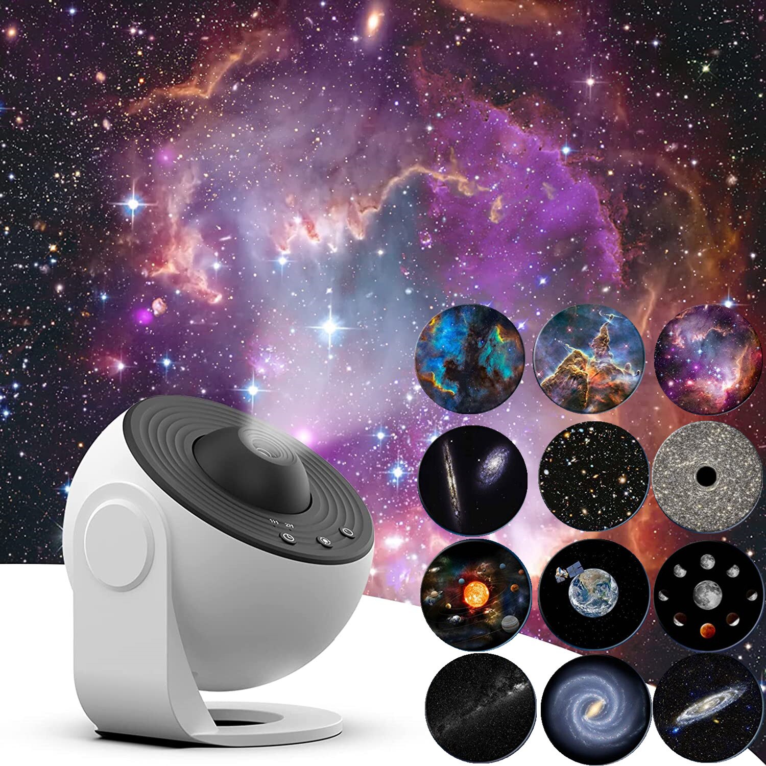 12 IN 1 Galaxy Star Projector LED Night Light Planetarium Starry Sky Projector Lamp for Bedroom Ceiling Room Decor Kids Gifts - Images 1