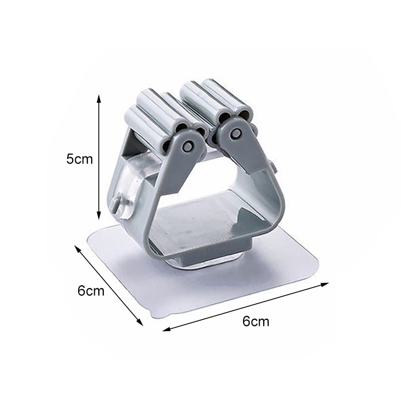 1Pcs Multi-Purpose Hooks Wall Mounted Mop Clip Organizer Holder Rack Brush Broom Hanger Strong Hook Kitchen Bathroom Accessories - Images 10