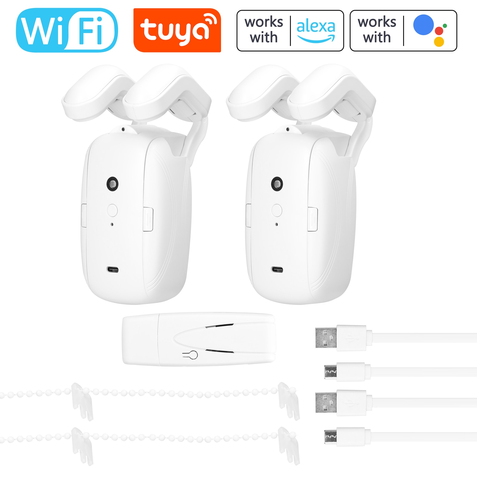 2 CHIẾC Tuya WiFi BT Thông Minh Rèm Điện Robot Rèm Mở Tự Động Hỗ Trợ Ứng Dụng Điều Khiển Từ Xa Thiết Lập Hẹn Giờ