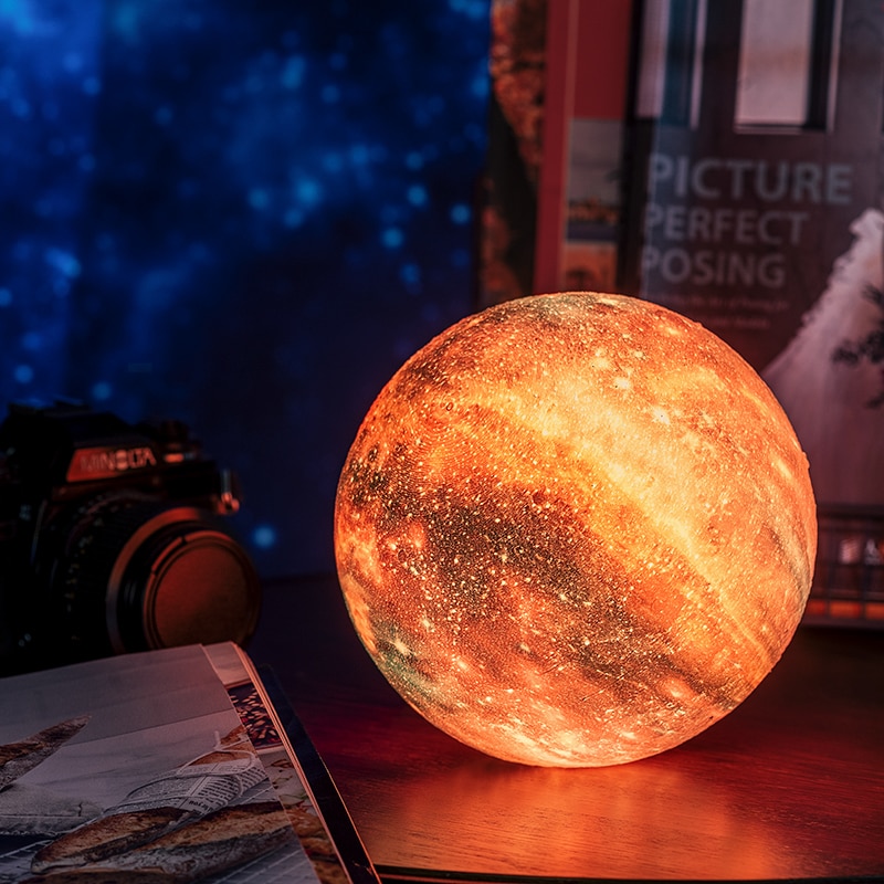 2022 Dropship 3D Print LED Galaxy Lamp Night Light Touch Remote Star Projector Moon Lamps For Home Decor Gift USB Charging - Images 10