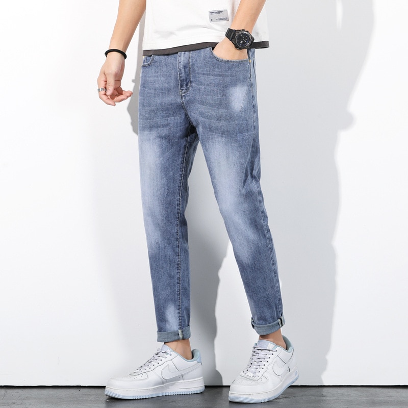 2022 New High Quality Mens Casual Cotton Long Pants Winter Autumn Male Jeans Clothing - Images 1