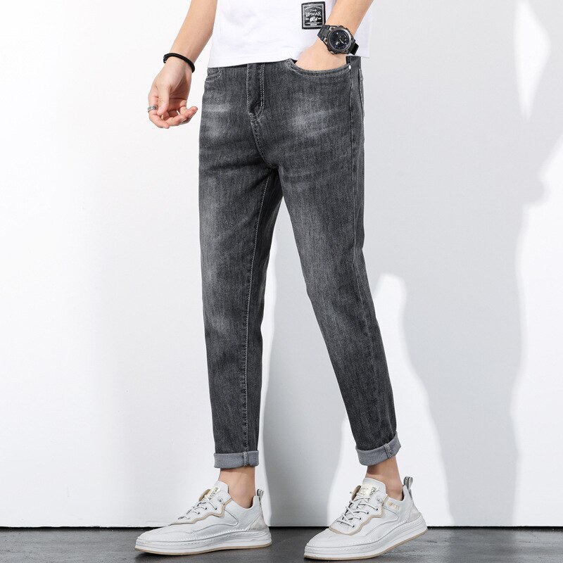 2022 New High Quality Mens Casual Cotton Long Pants Winter Autumn Male Jeans Clothing
