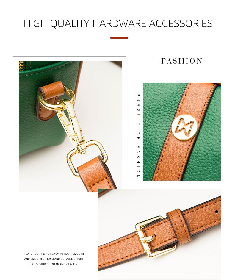 2023 Da Thật Túi Nữ Đơn Giản Thời Trang Nữ Túi Đeo Vai Nữ Túi Đeo Chéo Da Mềm Túi Vuông Nhỏ - Ảnh 6