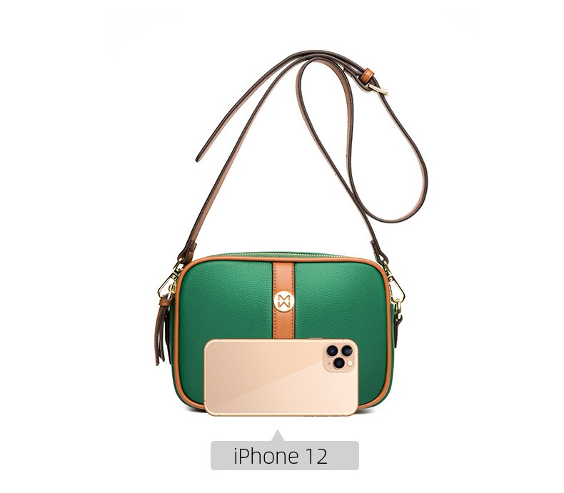 2023 Genuine Leather Women's Bag Simple Fashion Ladies Shoulder Messenger Bag Female Crossbody Bag Soft Leather Small Square Bag - Images 2