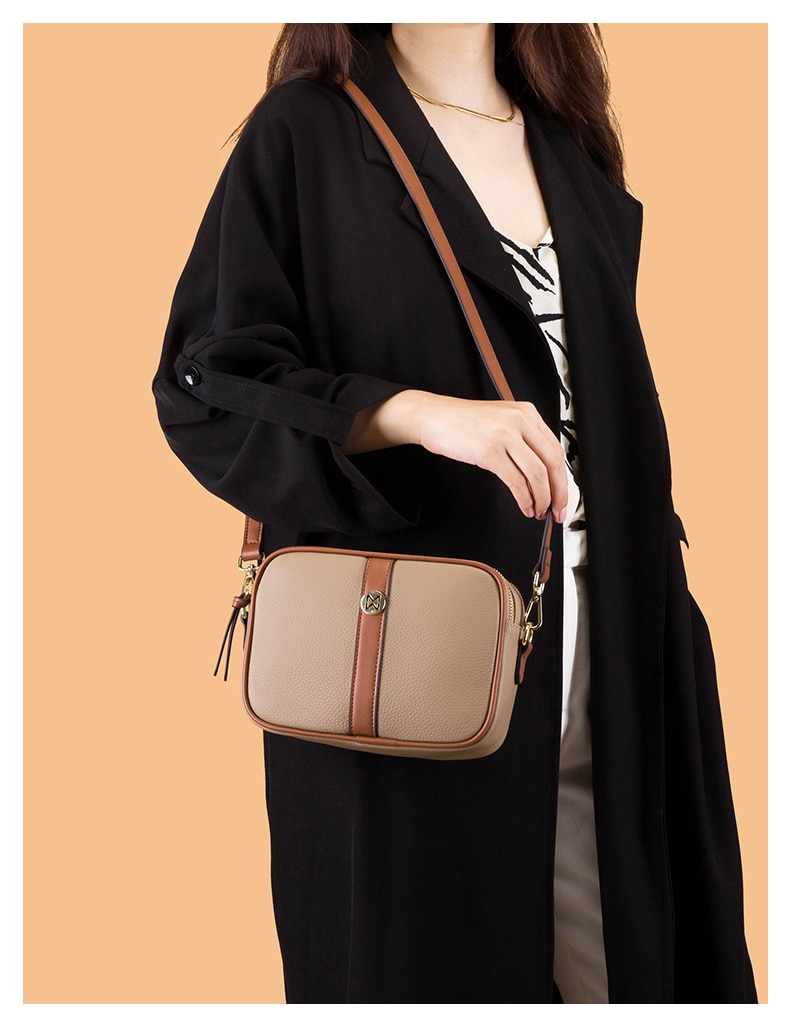 2023 Genuine Leather Women's Bag Simple Fashion Ladies Shoulder Messenger Bag Female Crossbody Bag Soft Leather Small Square Bag - Images 11