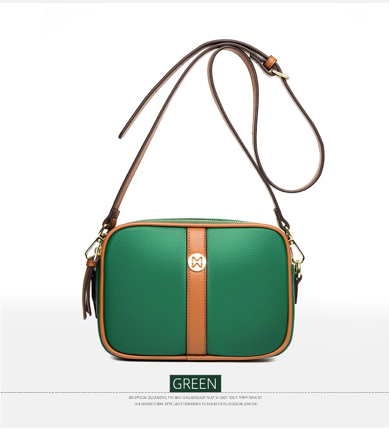 2023 Genuine Leather Women's Bag Simple Fashion Ladies Shoulder Messenger Bag Female Crossbody Bag Soft Leather Small Square Bag - Images 19