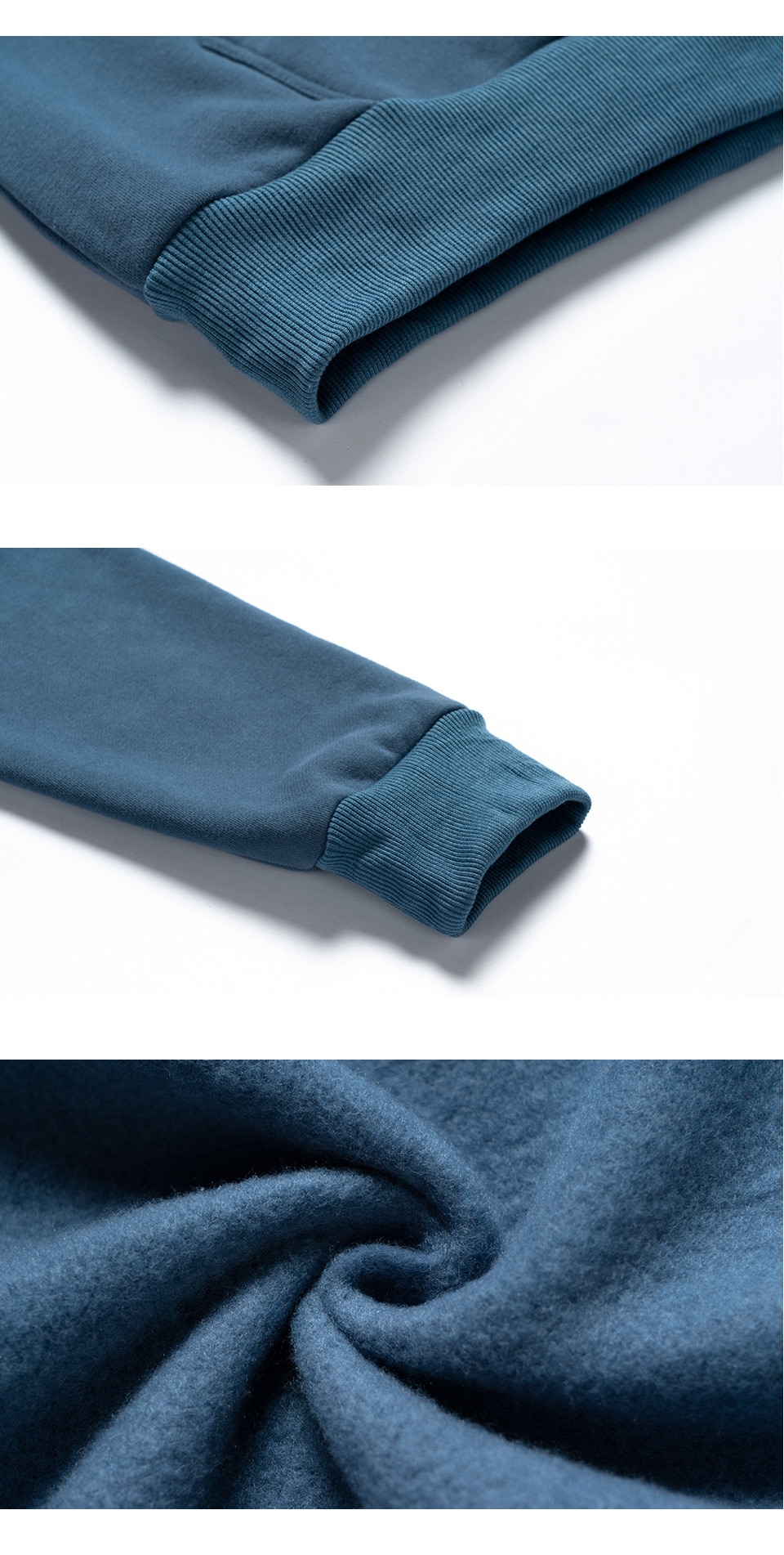 2023 새로운 느슨한 솔리드 컬러 남성 양털 운동복 특대 남성 긴팔 후드 티셔츠 사계절 남성 Streetwear - imaget 12