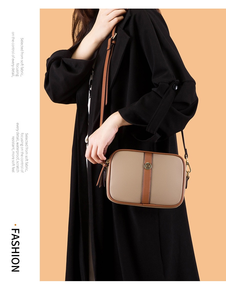 2023 정품 가죽 여성 가방 간단한 패션 숙녀 어깨 메신저 가방 여성 Crossbody 가방 부드러운 가죽 작은 사각형 가방 - imaget 12