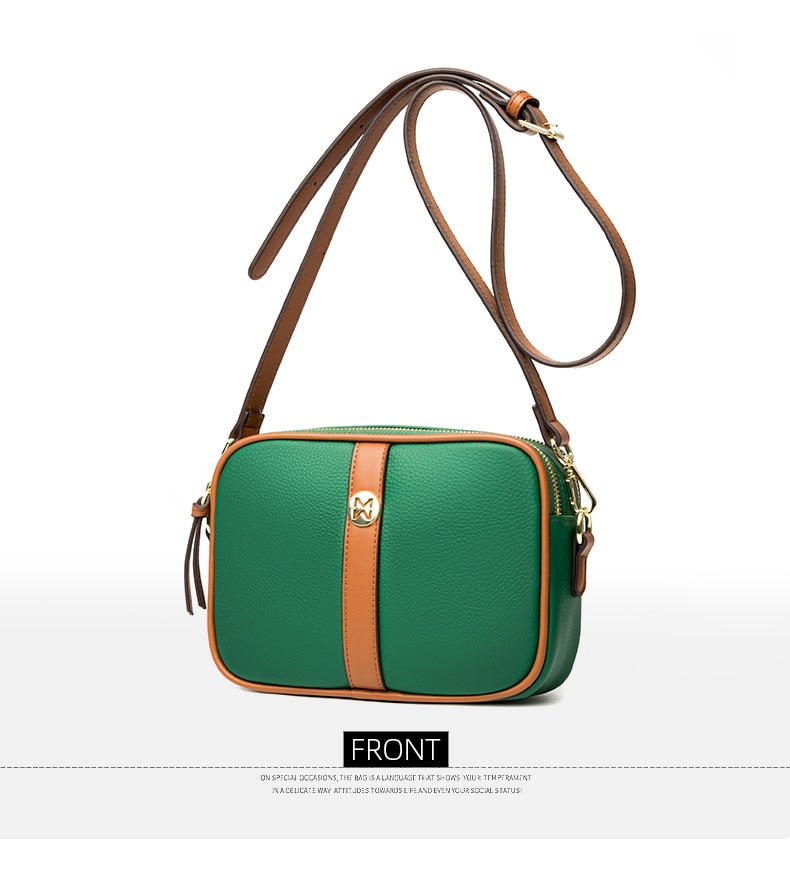 2023 정품 가죽 여성 가방 간단한 패션 숙녀 어깨 메신저 가방 여성 Crossbody 가방 부드러운 가죽 작은 사각형 가방 - imaget 20