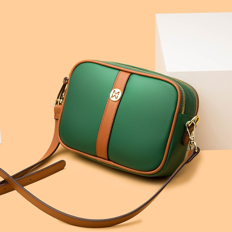 2023 정품 가죽 여성 가방 간단한 패션 숙녀 어깨 메신저 가방 여성 Crossbody 가방 부드러운 가죽 작은 사각형 가방