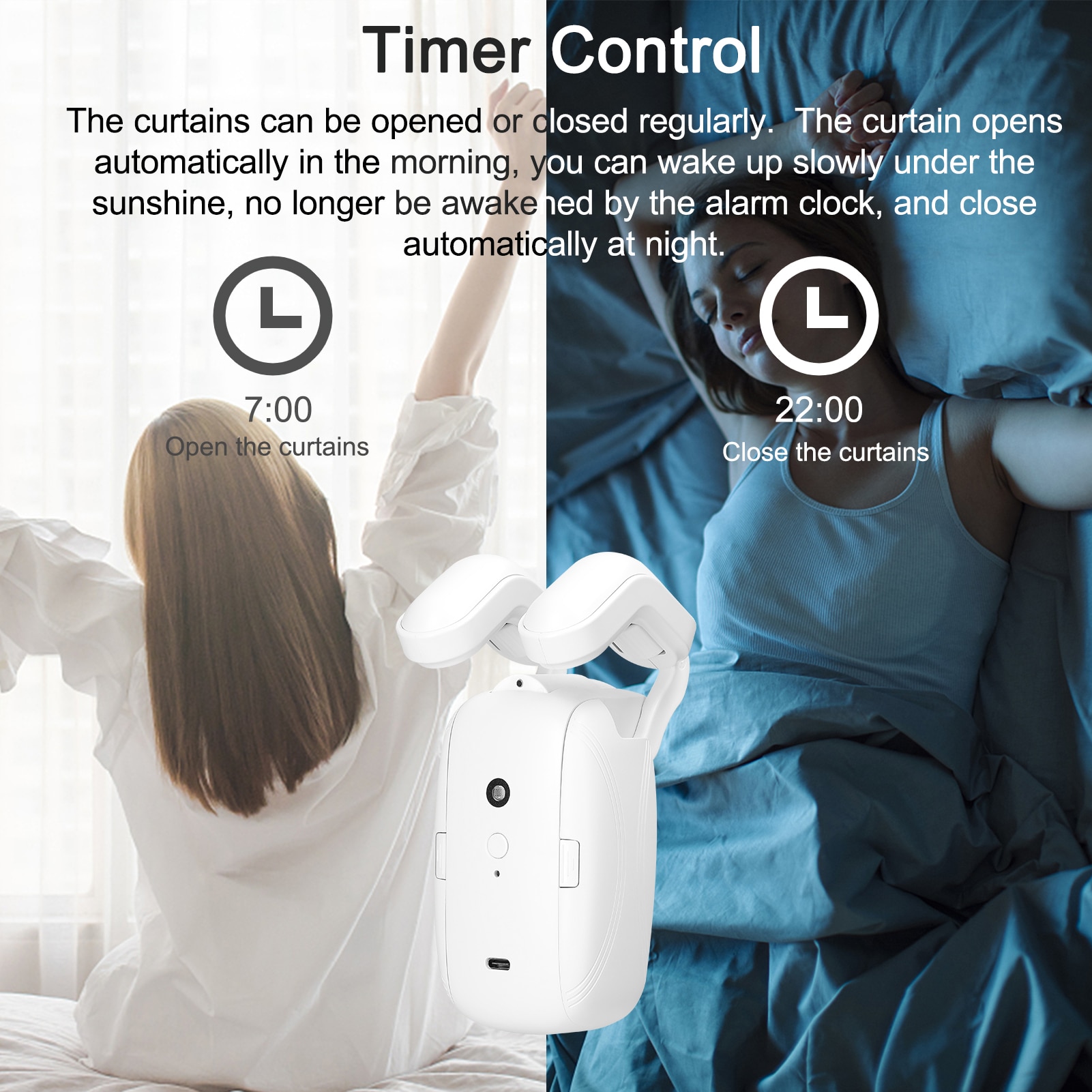 2PCS Tuya WiFi BT Intelligent Curtain Motor Electric Curtain Robot Automatic Opener Support APP Remote Control Timer Setup - Images 6