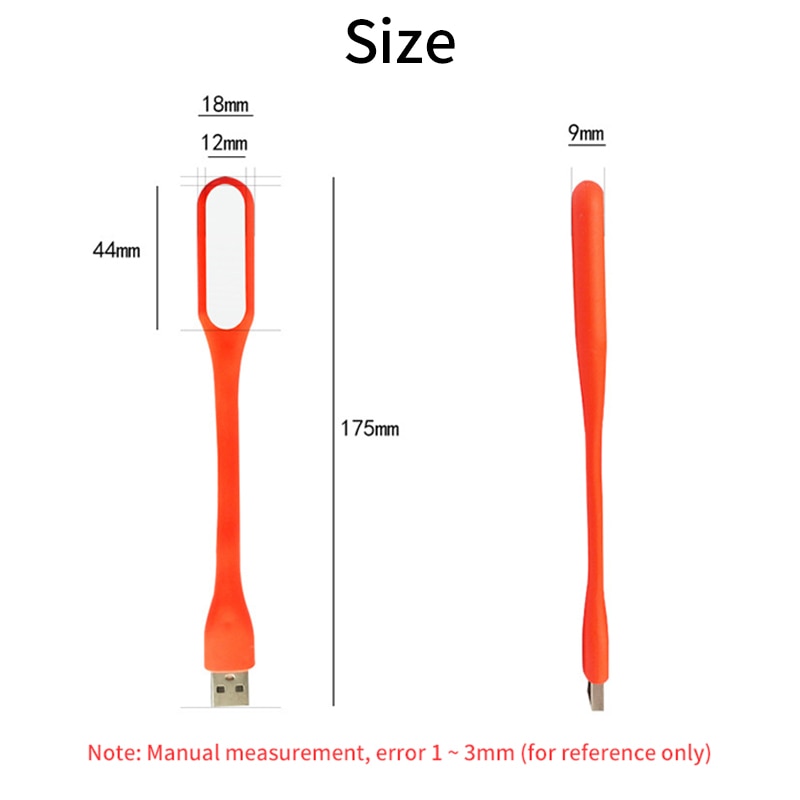 2PCS USB LED Light Portable Book Reading Light 5V 1.2W Small USB Lamp Foldable Eyesight Light For Power Bank PC Notebook Laptop