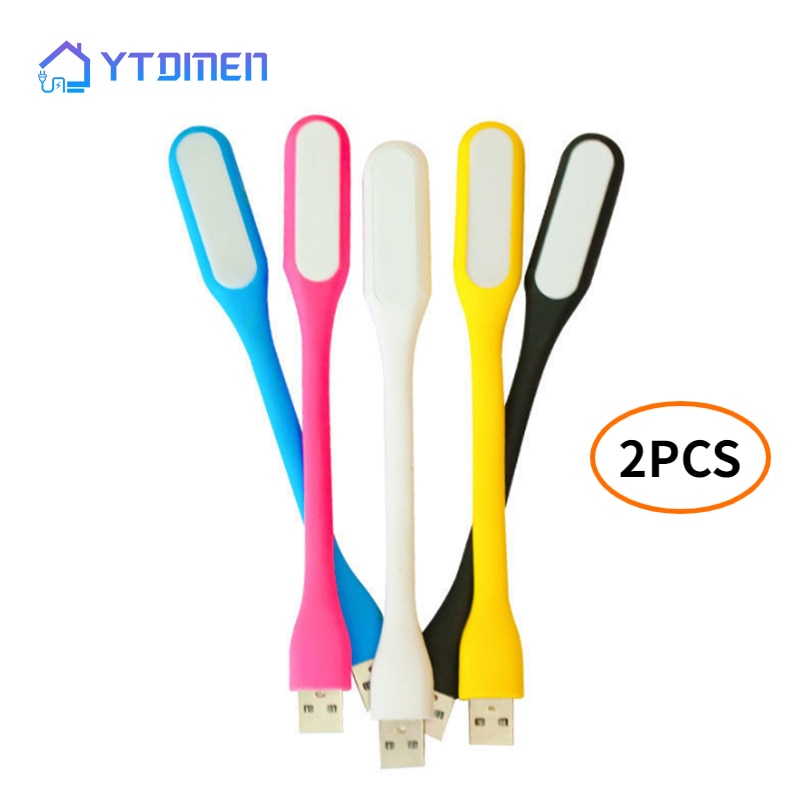 2PCS USB LED Light Portable Book Reading Light 5V 1.2W Small USB Lamp Foldable Eyesight Light For Power Bank PC Notebook Laptop