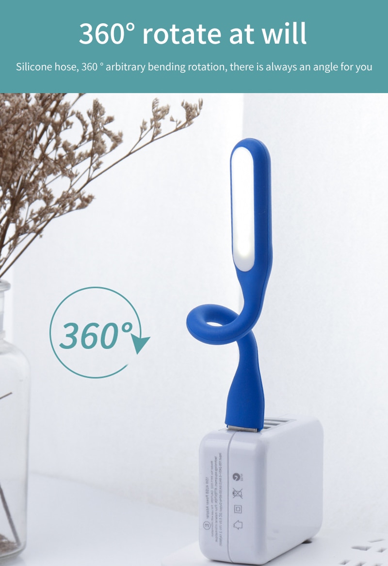 2PCS USB LED 빛 휴대용 책 독서 빛 5V 1.2W 작은 USB 램프 보조베터리 PC 노트북 노트북에 대 한 Foldable 시력 빛 - imaget 14