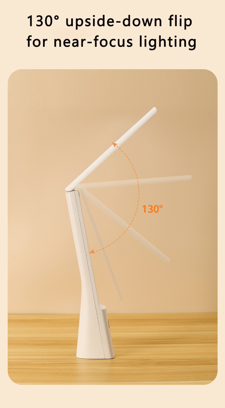 3000mAh Led Table Lamp USB Rechargeable 5-16 Hours Battery Life Desk Lamp Foldable Eye Protection Student Reading Book Light Lam - Images 12