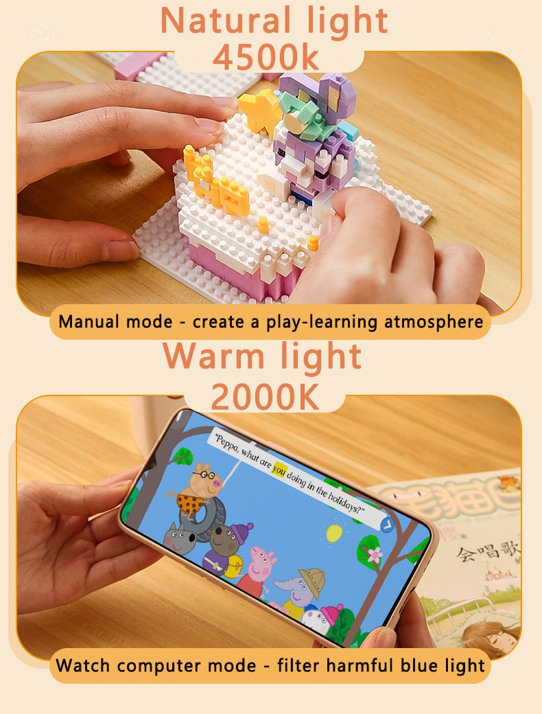 3000mAh Led Table Lamp USB Rechargeable 5-16 Hours Battery Life Desk Lamp Foldable Eye Protection Student Reading Book Light Lam - Images 7