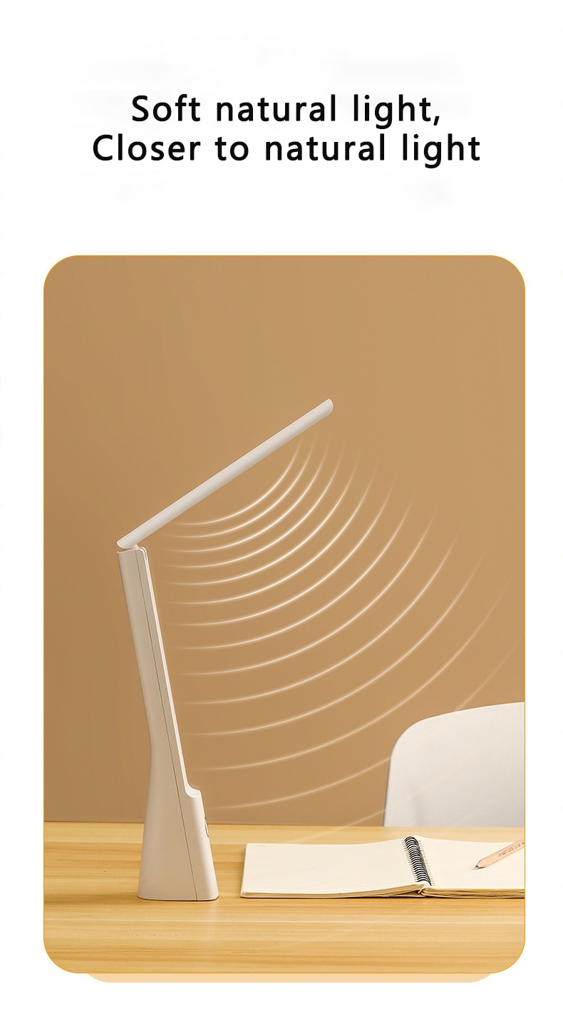 3000mAh Led 테이블 램프 USB 충전식 5-16 시간 배터리 수명 책상 램프 접이식 눈 보호 학생 독서 책 라이트 램 - imaget 5