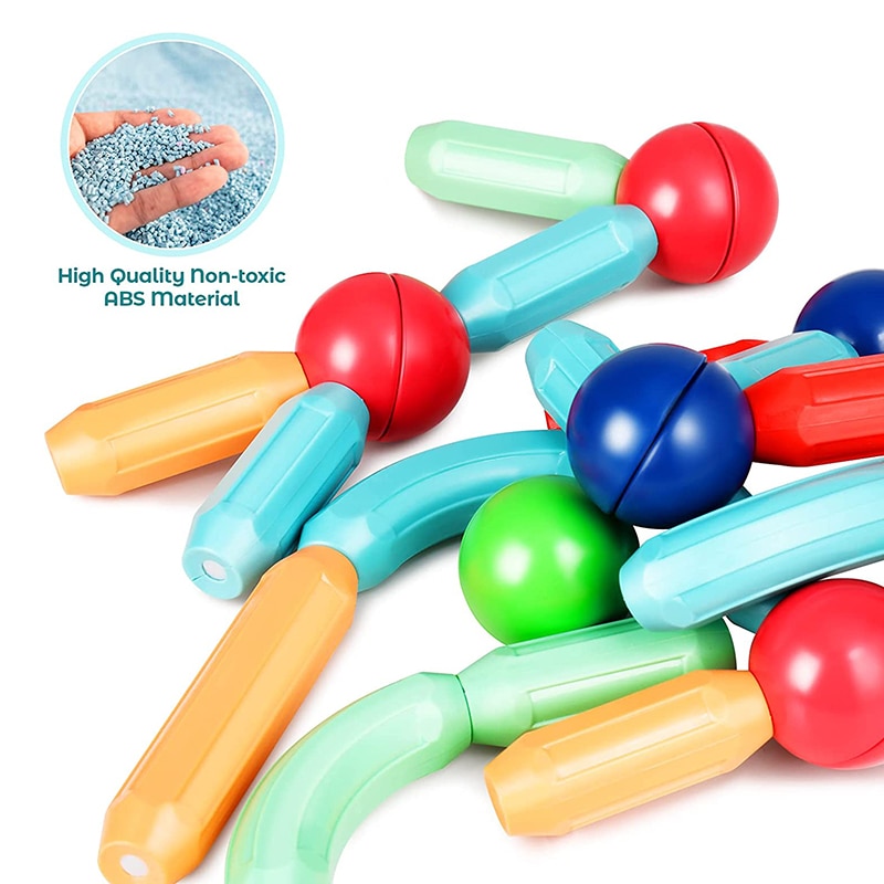 36-152 Chiếc Size Lớn Thanh Nam Châm Khối Xây Dựng Trò Chơi Nam Châm Trẻ Em Bộ Trẻ Em Nam Châm Dành Cho Trẻ Em Nam Châm đồ Chơi Gạch - Ảnh 11