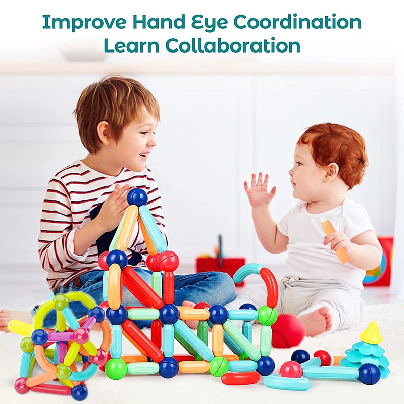 36-152 Pcs Big Size Magnetic Stick Building Blocks game magnets children Set Kids Magnets for children Magnetic Toy Bricks - Images 4