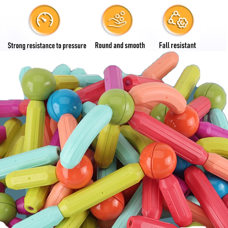 36-152 Pcs Big Size Magnetic Stick Building Blocks game magnets children Set Kids Magnets for children Magnetic Toy Bricks - Images 9