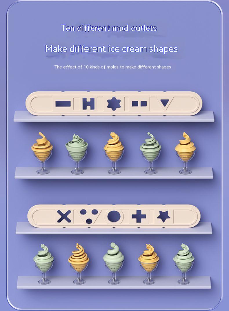 3D Plasticine Mold Modeling Clay Ice Cream Color Clay Noodle Maker Diy Plastic Play Dough Tools Sets Toys for Kids Birthday Gift - imaget 4