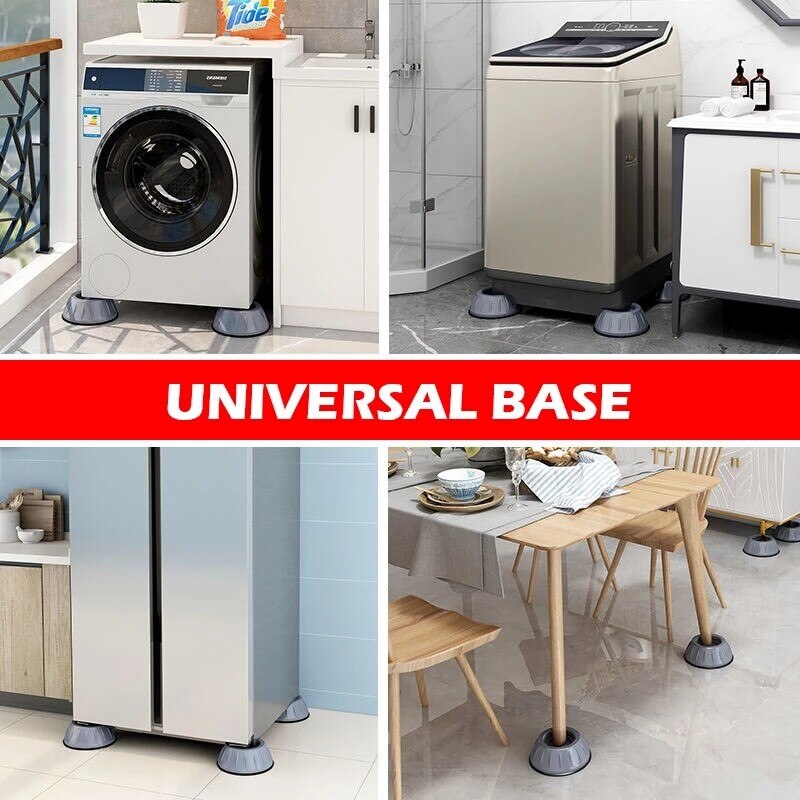 4 Tấm Chống Rung Đa Năng Máy Giặt Chân Cao Su Thảm Chống Rung Giảm Tiếng Ồn Đồ Nội Thất Nâng Đế Chân - Ảnh 24