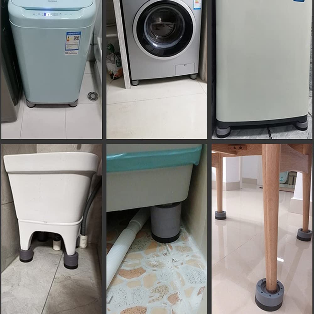 4Pcs Universal Anti Vibration Pads Washing Machine Rubber Feet Mat Anti-vibration Pad Noise-reducing Furniture Lifting Foot Base - Images 15