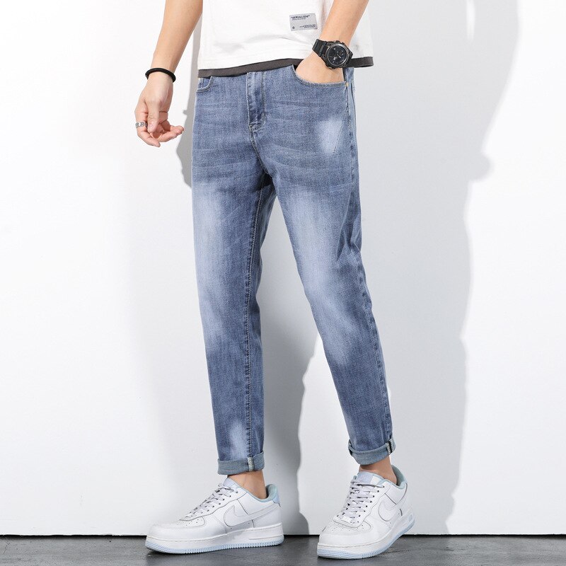 2022 New High Quality Mens Casual Cotton Long Pants Winter Autumn Male Jeans Clothing - imaget 8