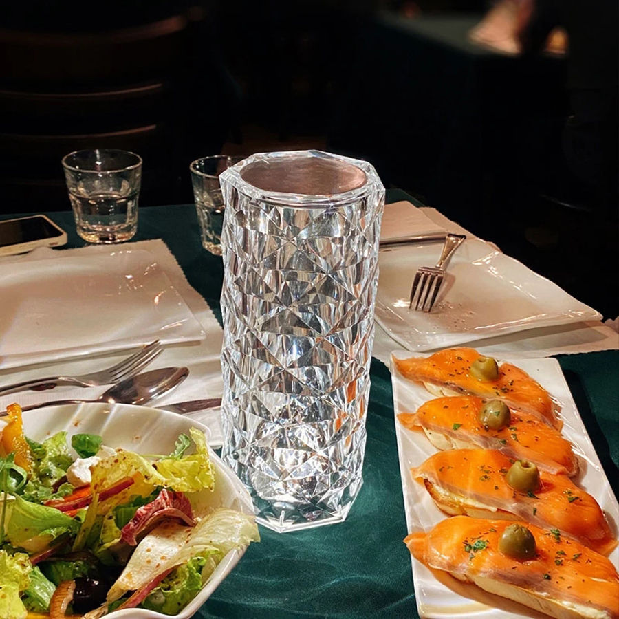 Acrylic Crystal Table Lamp Touch Induction Charging Night Light Bar Restaurant Desktop Decoration Lamp Atmosphere Lamp - Images 2