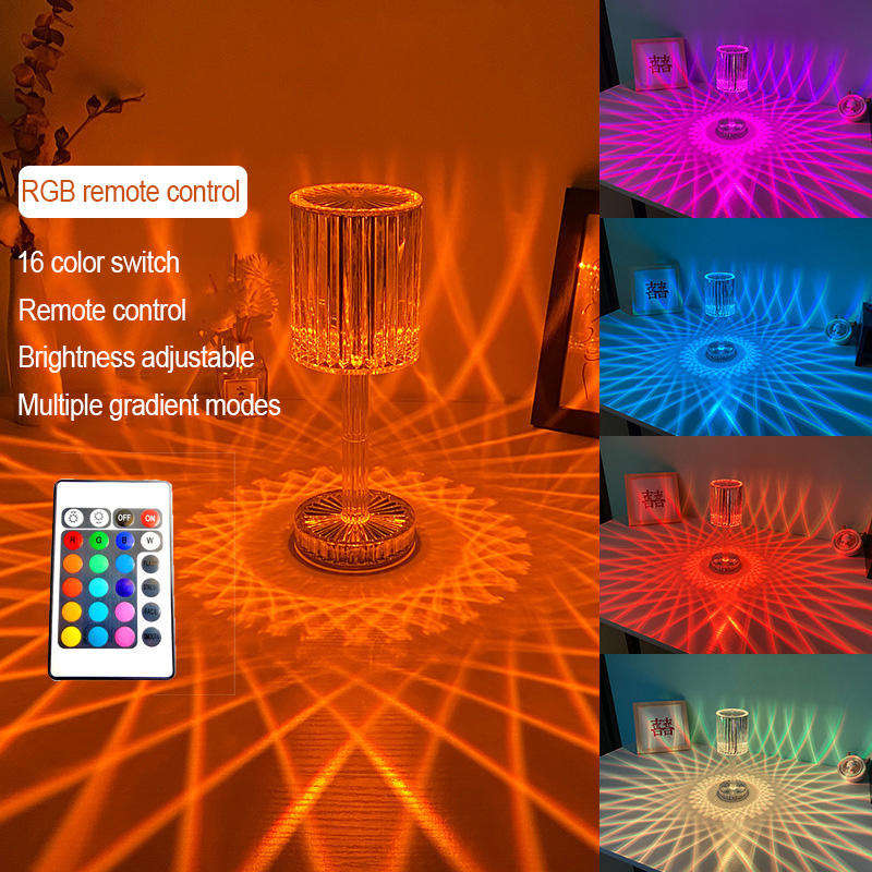Acrylic Crystal Table Lamp Touch Induction Charging Night Light Bar Restaurant Desktop Decoration Lamp Atmosphere Lamp - Images 14