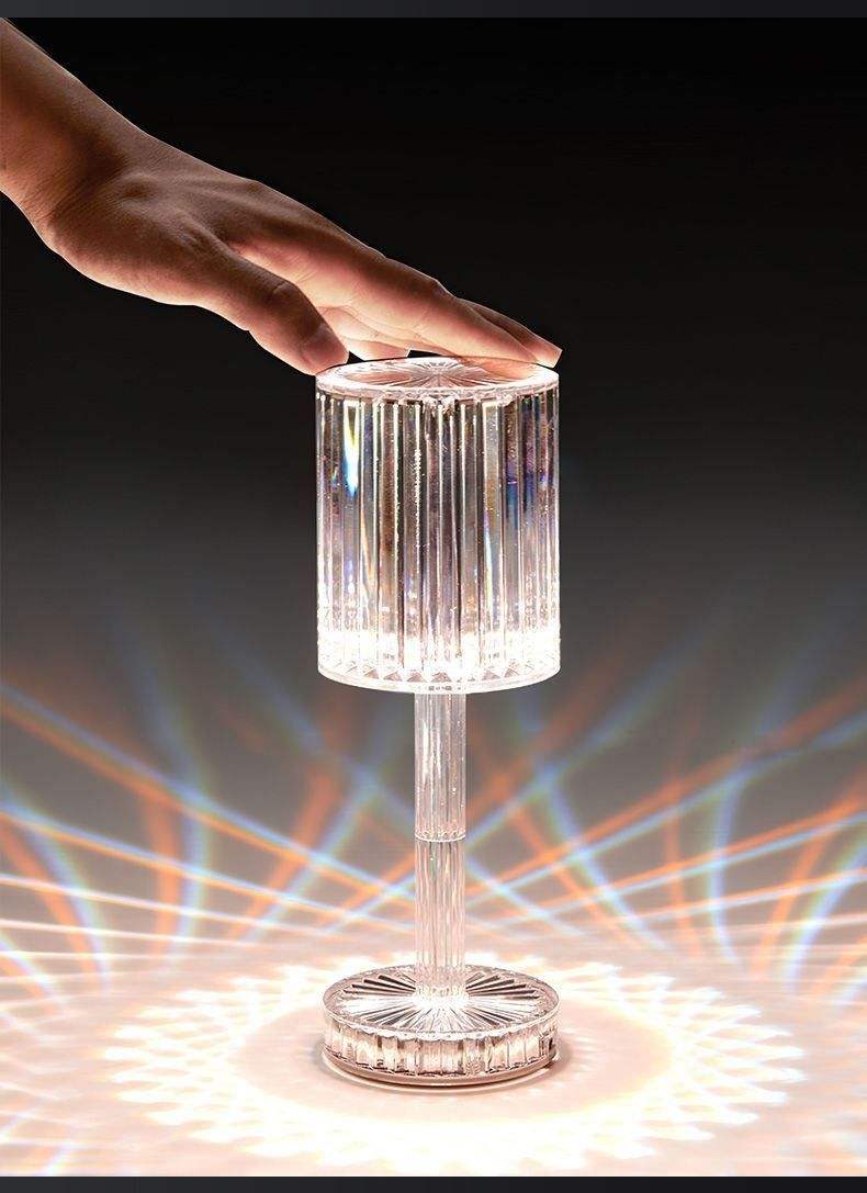 Acrylic Crystal Table Lamp Touch Induction Charging Night Light Bar Restaurant Desktop Decoration Lamp Atmosphere Lamp - Images 4