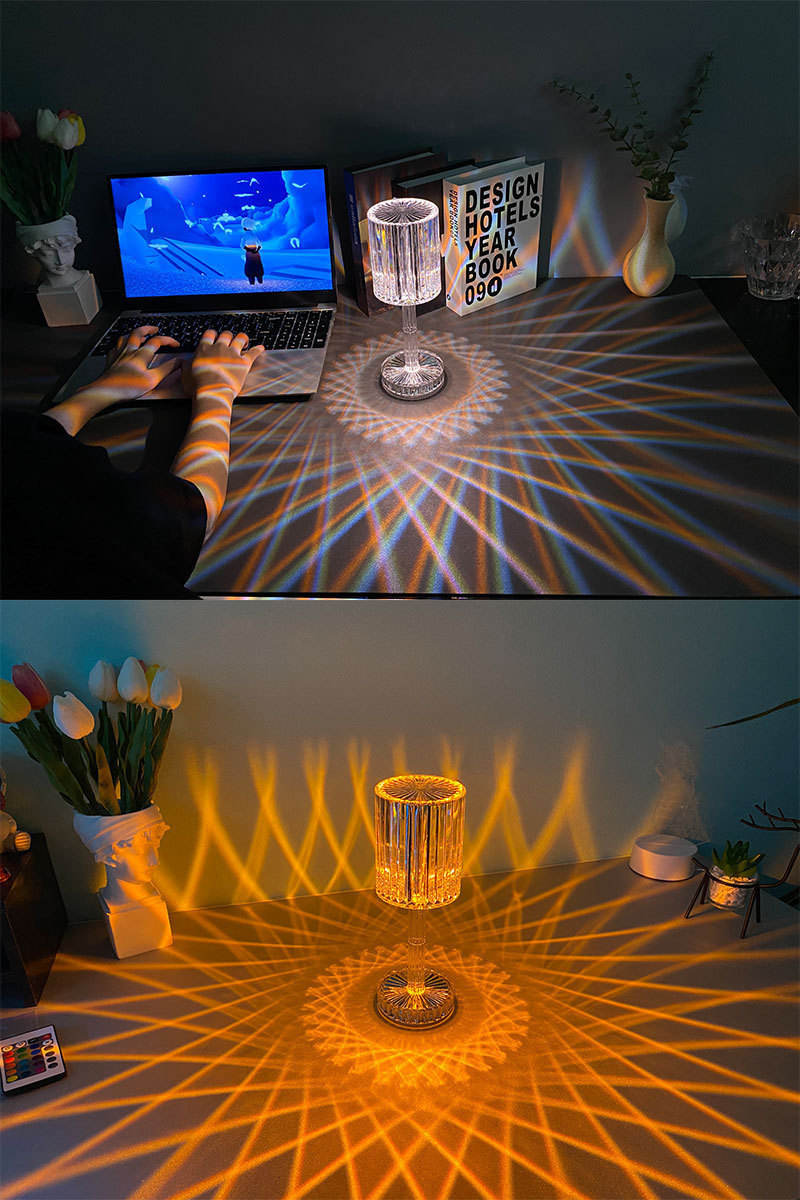 Acrylic Crystal Table Lamp Touch Induction Charging Night Light Bar Restaurant Desktop Decoration Lamp Atmosphere Lamp - Images 9