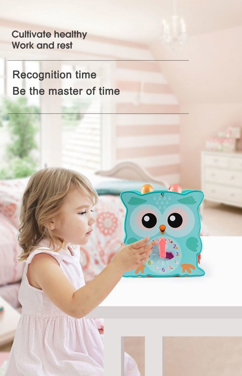 Baby Montessori Toys Magnetic Fishing Owl Cube Learning Educational Clock Kids Hammer Game with Music Puzzle for Piano Gift - Images 14