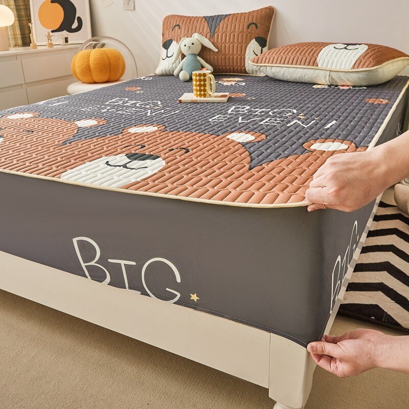 Băng Thoáng Mát Giường Thảm Trang Bị Tấm Thoải Mái Cao Su Giấc Ngủ Mùa Hè Nệm Nước Quai Trải Giường Bao Nữ Hoàng Kích Thước Ga Giường Cho Phòng Ngủ - Ảnh 6