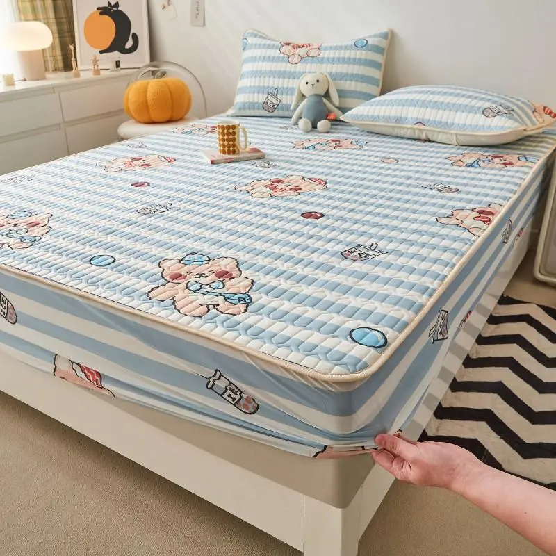 Băng Thoáng Mát Giường Thảm Trang Bị Tấm Thoải Mái Cao Su Giấc Ngủ Mùa Hè Nệm Nước Quai Trải Giường Bao Nữ Hoàng Kích Thước Ga Giường Cho Phòng Ngủ