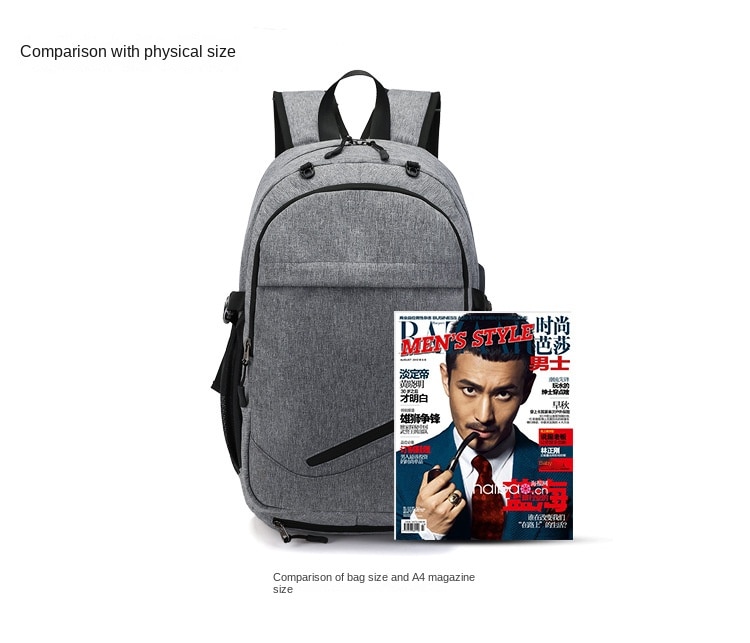 Basketball Bag Men's Backpack USB Charging Smart Backpack Waterproof 15.6-inch Computer Student Schoolbag - Images 7