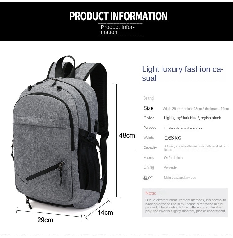 Basketball Bag Men's Backpack USB Charging Smart Backpack Waterproof 15.6-inch Computer Student Schoolbag - Images 1
