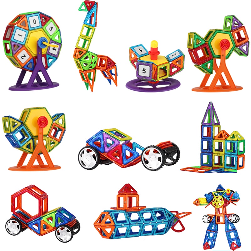 Big Size and Mini Size Magnetic Designer Magnet Building Blocks Accessories Educational Constructor Toys for Children - Images 11