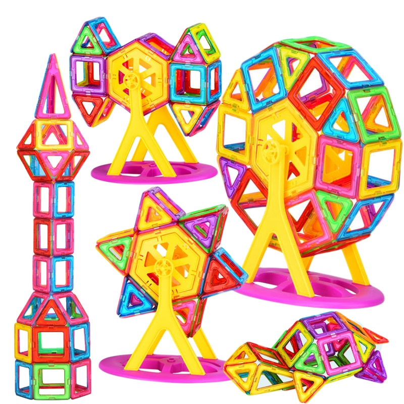 Big Size and Mini Size Magnetic Designer Magnet Building Blocks Accessories Educational Constructor Toys for Children
