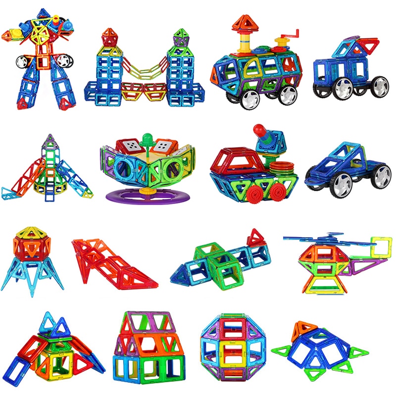 Big Size and Mini Size Magnetic Designer Magnet Building Blocks Accessories Educational Constructor Toys for Children - Images 10