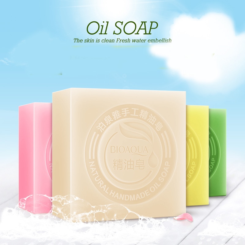 BIOAQUA Thực Vật Tự Nhiên Tinh Dầu Xà Phòng Handmade Làm Trắng Da Dưỡng Ẩm Loại Bỏ Mụn Sạch Xà Phòng Tắm Xà Phòng Than Tre 100G - Ảnh 10