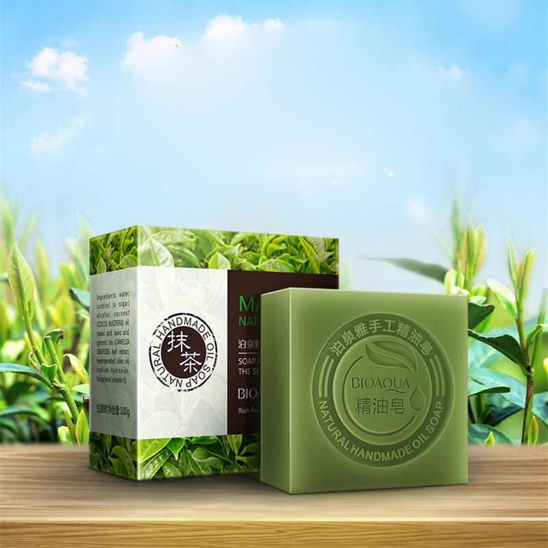 BIOAQUA Thực Vật Tự Nhiên Tinh Dầu Xà Phòng Handmade Làm Trắng Da Dưỡng Ẩm Loại Bỏ Mụn Sạch Xà Phòng Tắm Xà Phòng Than Tre 100G - Ảnh 2