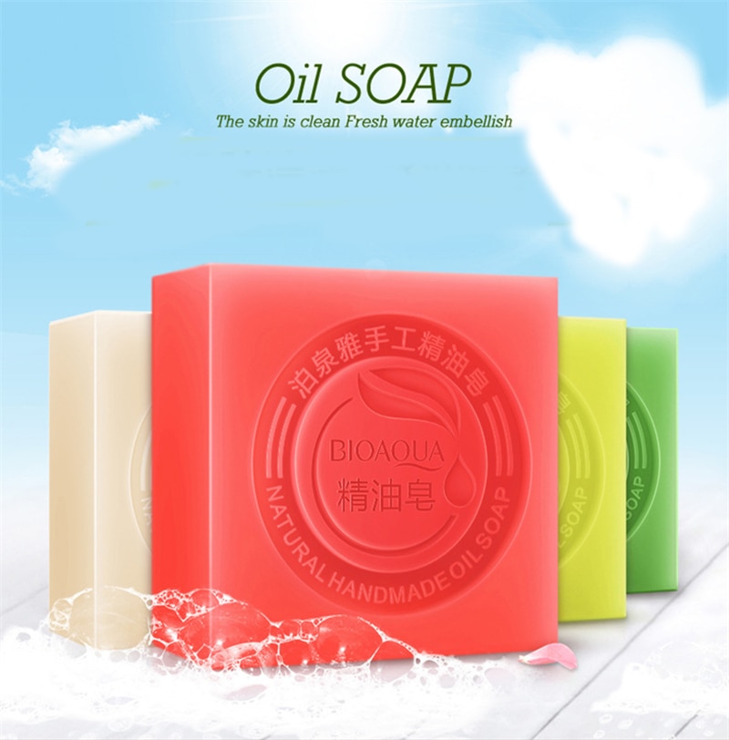 BIOAQUA Thực Vật Tự Nhiên Tinh Dầu Xà Phòng Handmade Làm Trắng Da Dưỡng Ẩm Loại Bỏ Mụn Sạch Xà Phòng Tắm Xà Phòng Than Tre 100G - Ảnh 6