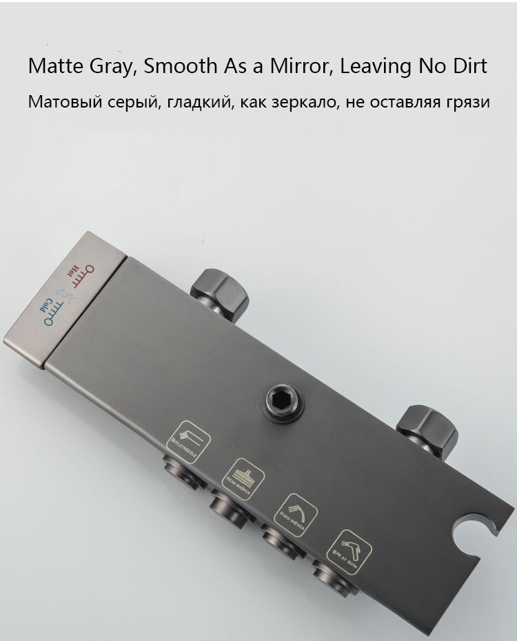 Cao Cấp Sang Trọng Nhiệt Độ Bộ Sen Tắm 4 Cách Treo Tường Vòi Rửa Chén Bằng Đồng Mưa Hệ Thống Bộ Bồn Tắm Hỗn Hợp vòi Nước - Ảnh 4