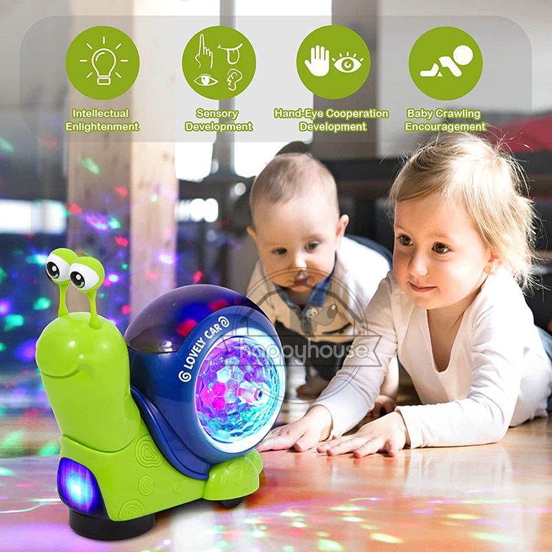 Crawling Crab Baby Toys with Music LED Light Up Interactive Musical Dancing Crawling Toys Moving Toddler Toys Toys for Baby - Images 10