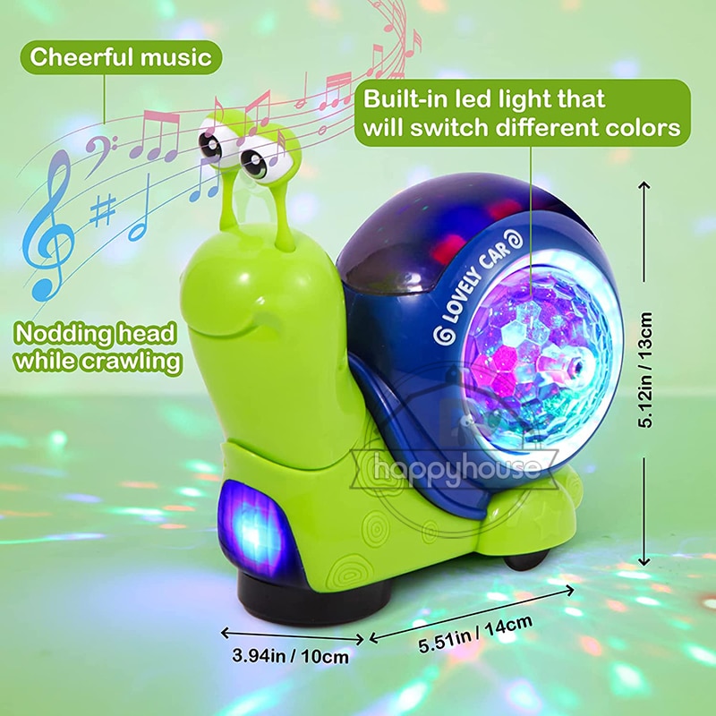 Crawling Crab Baby Toys with Music LED Light Up Interactive Musical Dancing Crawling Toys Moving Toddler Toys Toys for Baby - Images 11